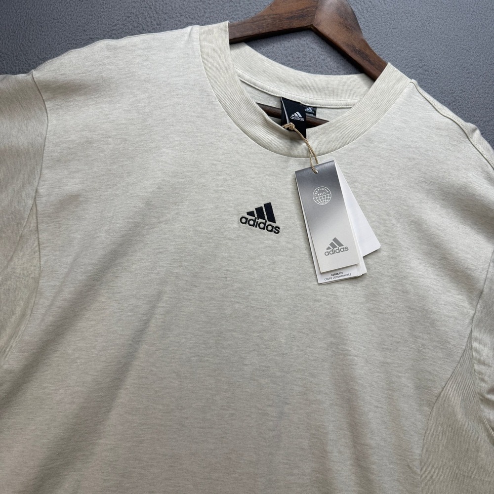 Adidas BotanDyed Tee Mens M Green Cotton Loose Fit Activewear NWT Sportswear Top